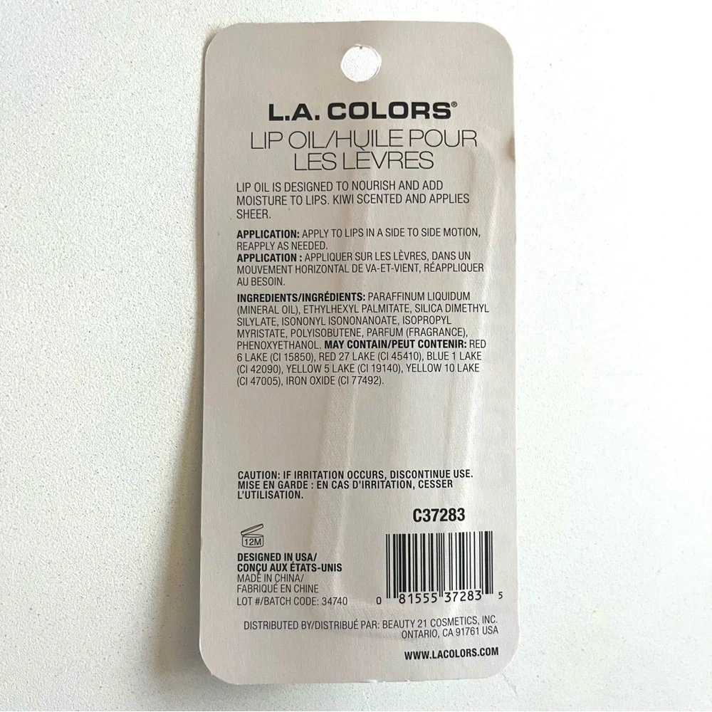 💜 L.A. Colors Juice Bar, Lip Oil, Kiwi